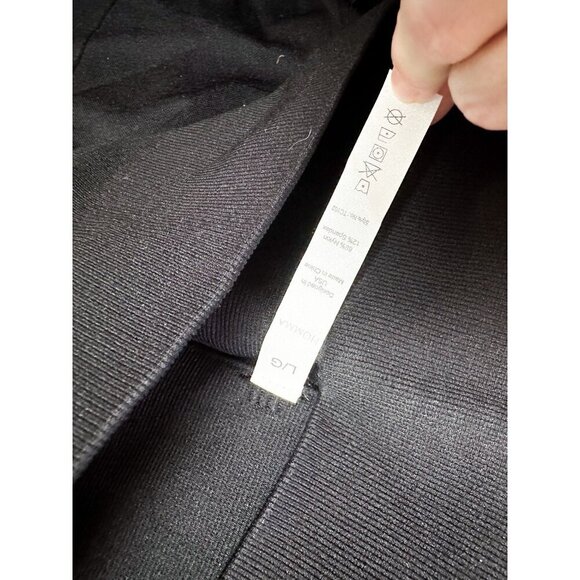 Homma Seamless High Waist No Front Seam Athletic Leggings Large Black - Picture 11 of 11